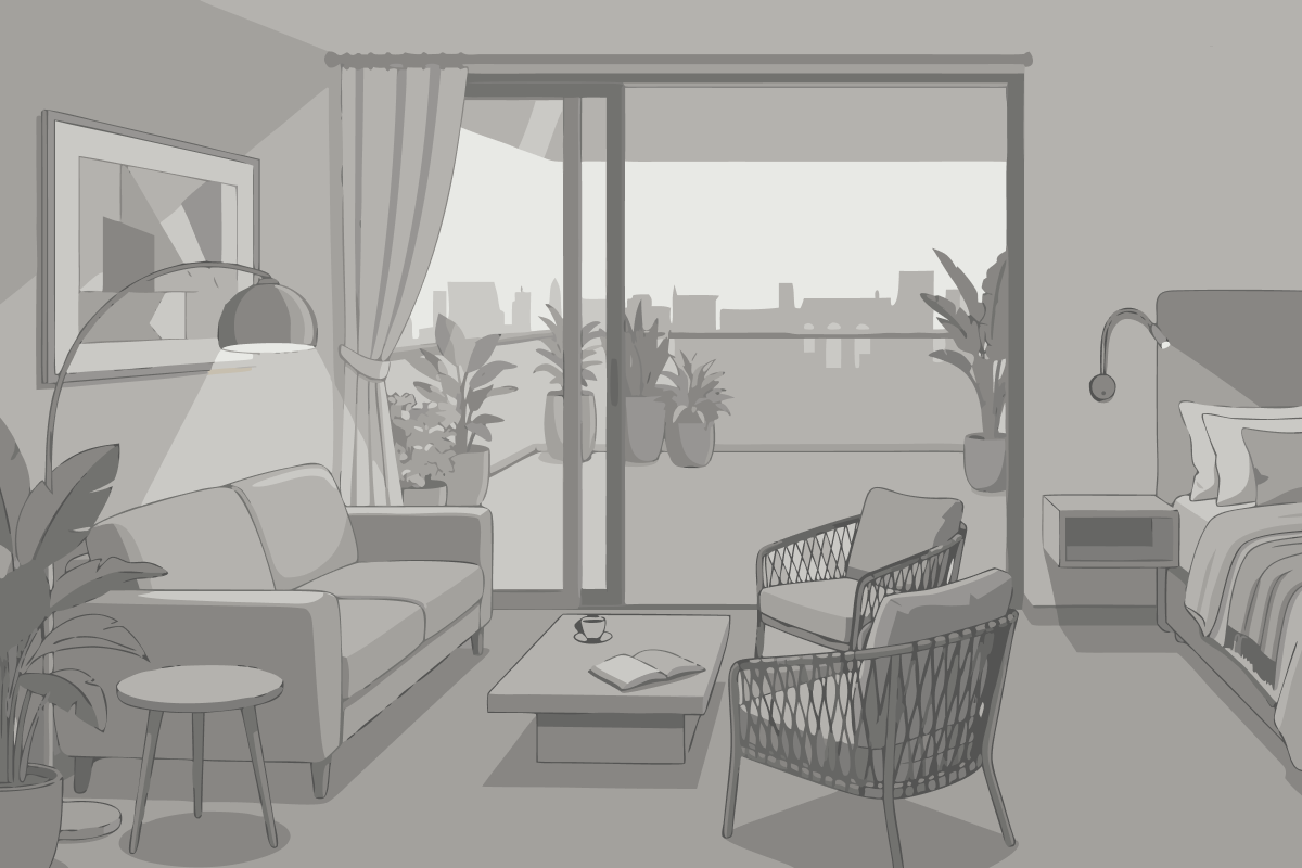 Cama en habitación femenina compartida de 4 camas